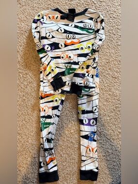 Kids Monster Face Pajama Set in Multi Colors